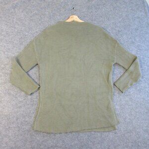 Pact Womens Funnel Neck Sweater Tunic XS Split Hem Organic Cotton Green 440